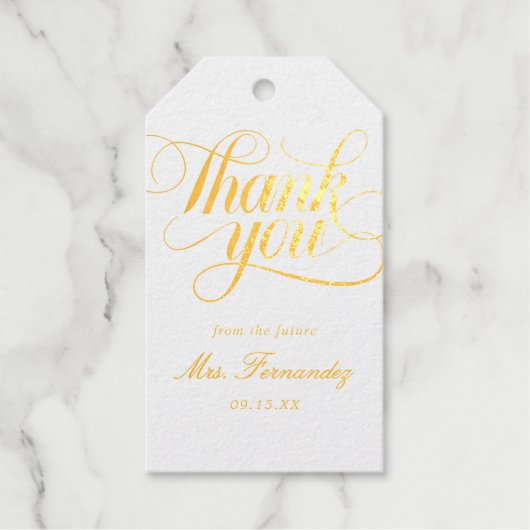 Elegante Bruiloftsborrel Cadeaulabels (Voorkant)
