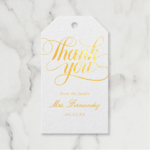 Elegante Bruiloftsborrel Cadeaulabels