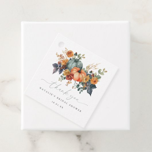 Elegante Bruiloftsborrel in de herfst Bedankjes Labels (In situ)