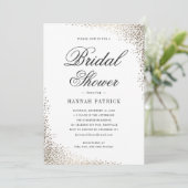 Elegante Bruiloftsborrel Kaart (Staand voorkant)