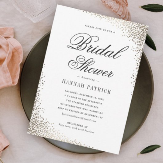 Elegante Bruiloftsborrel Kaart