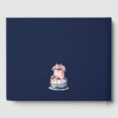 Elegante Bruiloftsborrel waterverf Persoonlijk Gastenboek (Achterkant)