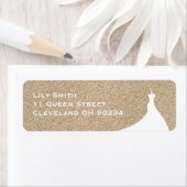 Elegante bruiloftsbruidsshower witte label (Insitu)