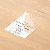 Elegante bruiloftsbruiloftjurk acryl uitnodigingen (Laagn)