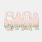 Elegante bruiloftsbruiloftsgroene bladeren roze ro bedankdoosjes (Uitgevouwen)