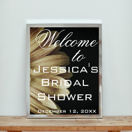 Elegante Bruiloftsdienst met Zonnebloemen Poster