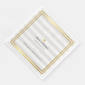 Elegante bruiloftsdiner servetten met bleke strepe (Hoek)
