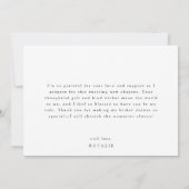 Elegante Bruiloftsdouche Herfst Bedankkaart (Achterkant)