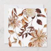 Elegante Bruiloftsdouche Herfst Kaart (Achterkant)