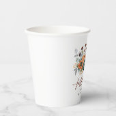Elegante Bruiloftsdouche Herfst Papieren Bekers (Voorkant)
