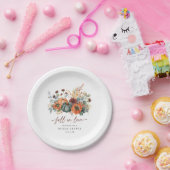 Elegante Bruiloftsdouche Herfst Papieren Bordje (Feest)