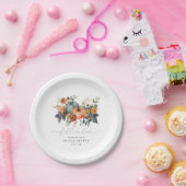 Elegante Bruiloftsdouche Herfst Papieren Bordje (Feest)