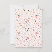 Elegante Bruiloftsdouche met Bloemen Bedankkaart (Achterkant)