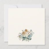 Elegante Bruiloftsdouche met Bloemen Kaart (Achterkant)