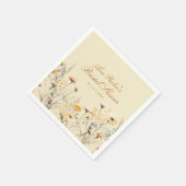 Elegante bruiloftsdouche met wilde bloemen: Love I Servet (Hoek)