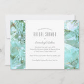 Elegante bruiloftsdouche met zeeglas kristal edels kaart (Voorkant)