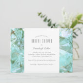 Elegante bruiloftsdouche met zeeglas kristal edels kaart (Staand voorkant)