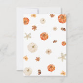 Elegante bruiloftsdouche voor herfst bedankkaart (Achterkant)