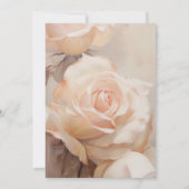 Elegante Bruiloftsdouche Zachte Zomerrozen Save The Date (Achterkant)