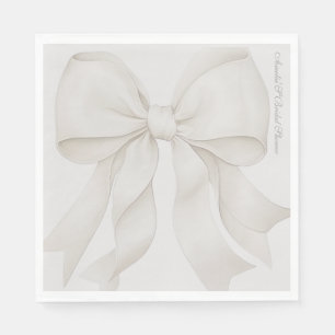 Elegante Bruiloftsfeer Decoratie met Strik Servet