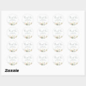 Elegante bruiloftsfeest bedanken met wilde bloem ronde sticker (Vel)