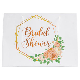 Elegante Bruiloftsfeest Bloem- en Goudkunst Groot Cadeauzakje