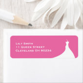 Elegante bruiloftsfeest fuchsia label (Insitu)