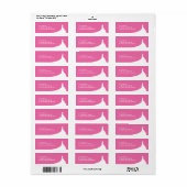 Elegante bruiloftsfeest fuchsia label (Full Sheet)