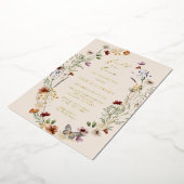 Elegante Bruiloftsfeest Goud Folie Uitnodiging (Gedraaid)