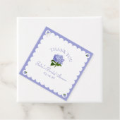 Elegante Bruiloftsfeest Klassieke Hortensia Scallo Bedankjes Labels (In situ)