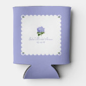 Elegante Bruiloftsfeest Klassieke Hydrangea Scallo Blikjeskoeler (Voorkant)