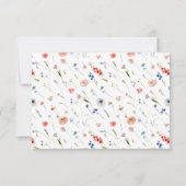 Elegante Bruiloftsfeest met Bloemen Bedankkaart (Achterkant)