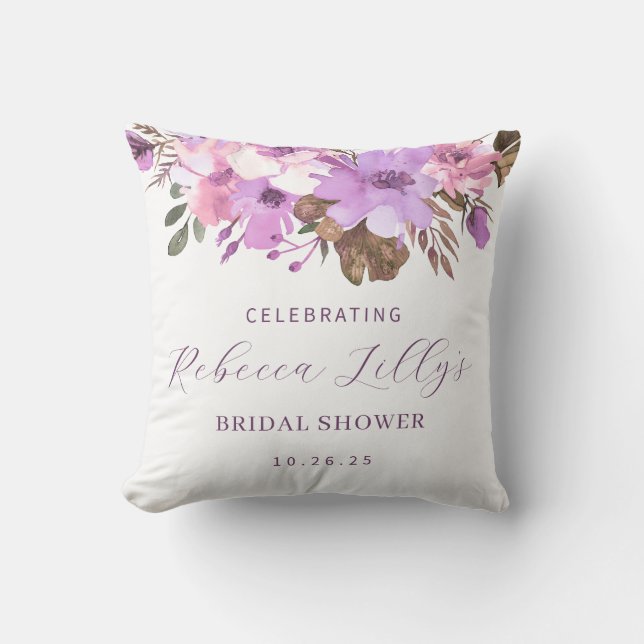 Elegante Bruiloftsfeest met Bloemen Kussen (Voorkant)