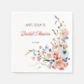 Elegante Bruiloftsfeest met Bloemen Servet (Voorkant)