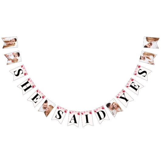 Elegante Bruiloftsfeest met Bloemen Vlaggetjes (Alle)