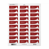 Elegante Bruiloftsfeest rode Label (Full Sheet)