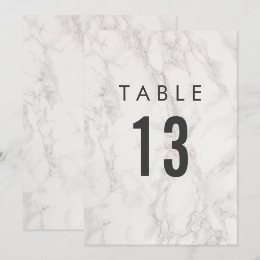 Elegante bruiloftsfeest | Tafel nummers Kaart (Voorkant / Achterkant)