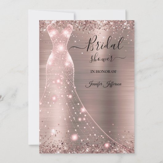 Elegante bruiloftsfeest uitnodiging (Voorkant)