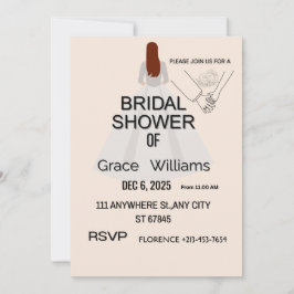 Elegante Bruiloftsfeest Uitnodiging | Printbaar & 