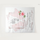 Elegante bruiloftsfotobehang / wandtapijt wandkleed (Voorkant (horizontaal))