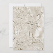 Elegante bruiloftskantooruitnodiging van metaalach kaart (Achterkant)