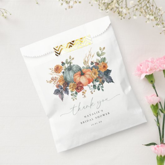 Elegante Bruiloftsshower Herfst Bedankzakje (Gezegeld)