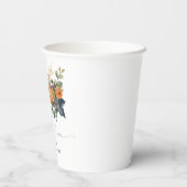 Elegante Bruiloftsshower Herfst Papieren Bekers (Achterkant)