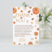 Elegante Bruiloftsshower in de herfst Bedankkaart (Staand voorkant)