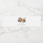 Elegante Bruiloftsshower in de herfst Waterfles Etiket (Enkel label)