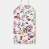 Elegante Bruiloftsshower met Bloemen Cadeaulabel (Achterkant)