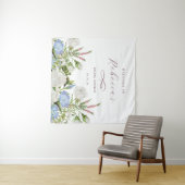Elegante Bruiloftsshower met Bloemen Wandkleed (In Situ (horizontaal))