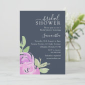 Elegante Bruiloftsshower Roze Waterverf  Kaart (Staand voorkant)