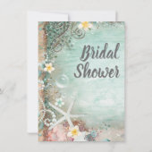 Elegante Bruiloftsshowers met Zeester en Parels aa Kaart (Achterkant)