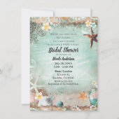 Elegante Bruiloftsshowers met Zeester en Parels aa Kaart (Voorkant)